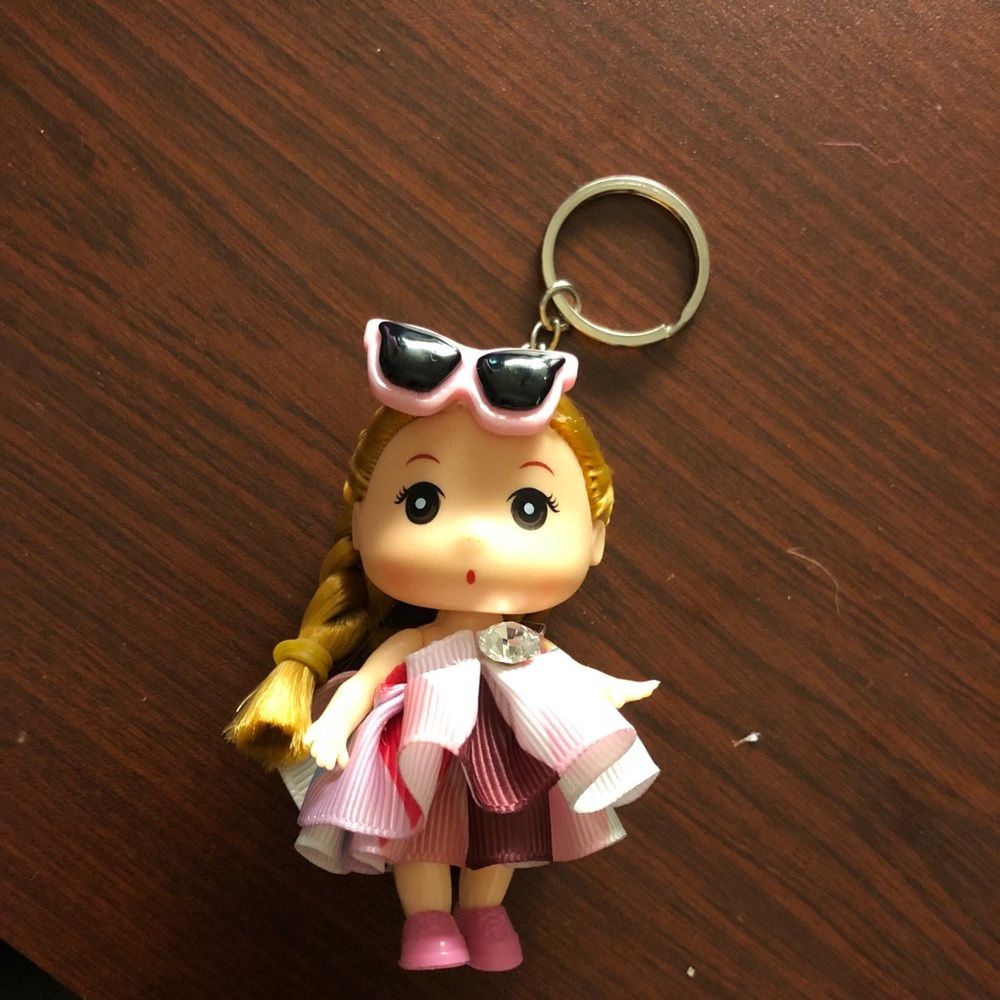 Girl doll key chain